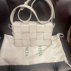 White Bottega Veneta Fringe Cassette Bag